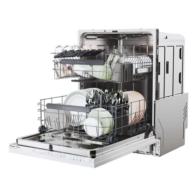 Candy Rapido Integrated Dishwasher - Smart Wi-Fi C-Rated White control panel - Image 2