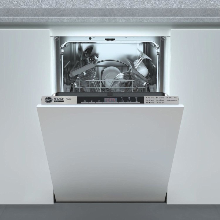 Hoover H-Dish Integrated Slimline Dishwasher - Silver control panel - Image 2