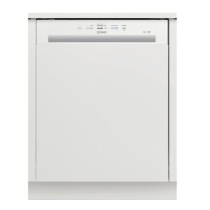 Indesit Semi-Integrated Dishwasher - Push&Go - White control panel