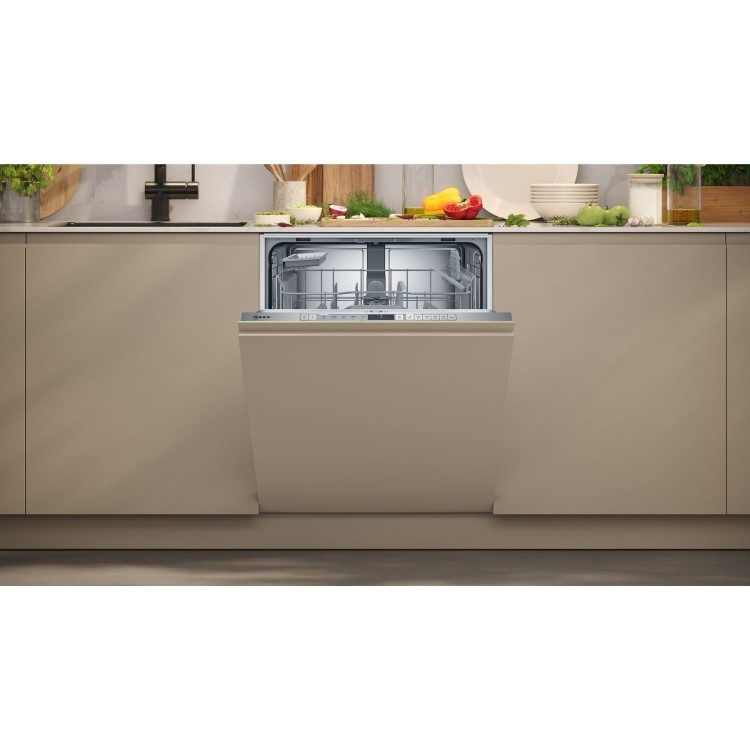 Neff N30 Integrated Dishwasher - Smart Wi-Fi, D-Rated, Silver control panel - Image 2