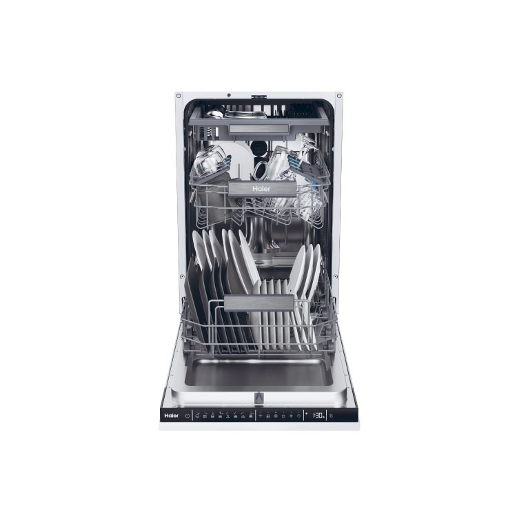 Haier I-Pro Shine Integrated Slimline Dishwasher - Smart Wi-Fi, C-Rated, Black control panel - Image 2