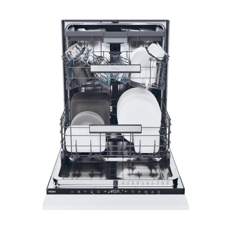 Haier Washlens Plus Series 2 Integrated Dishwasher - Smart Wi-Fi, B-Rated, White control panel - Image 3