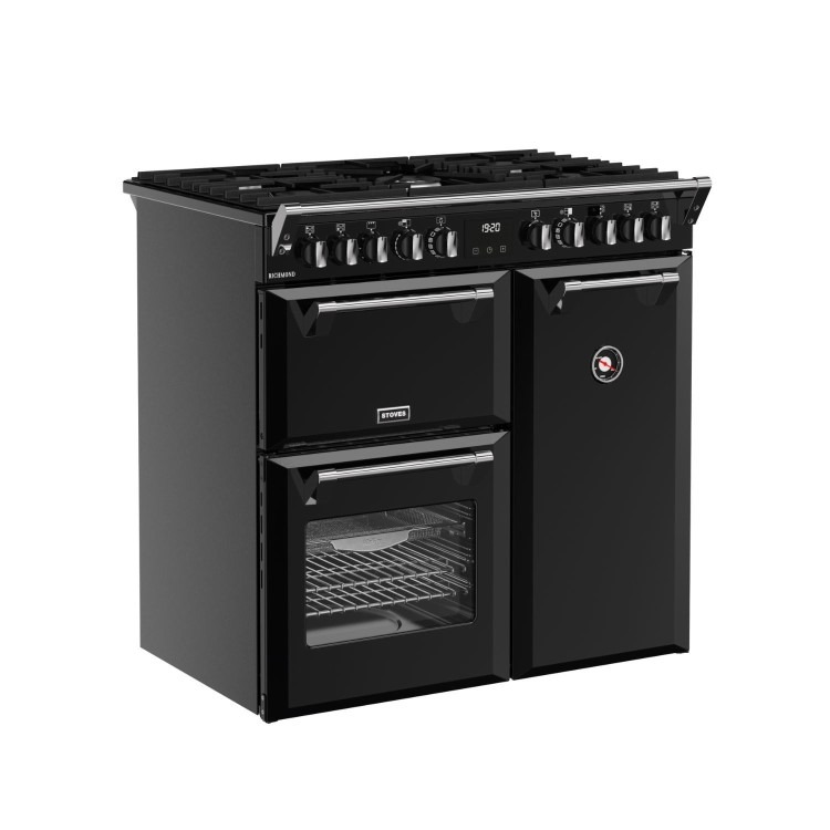 Stoves Richmond 90cm Dual Fuel Range Cooker - Black - Image 6