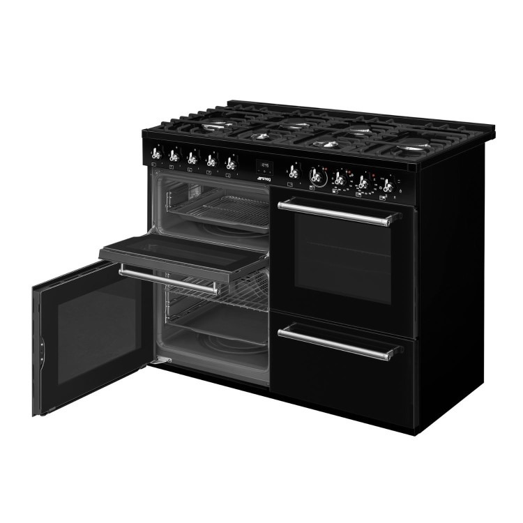 Smeg Concert 110cm Dual Fuel Range Cooker - Black - Image 4