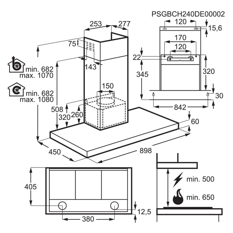 AEG 5000 Series 90cm ExtractionTech Cooker Hood - Stainless Steel - Image 4