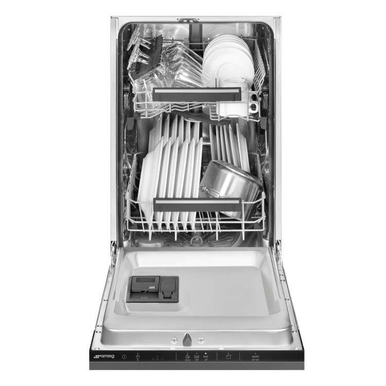 Smeg Integrated Slimline Dishwasher - DryAssist+ D-Rated Black Control Panel - Image 3