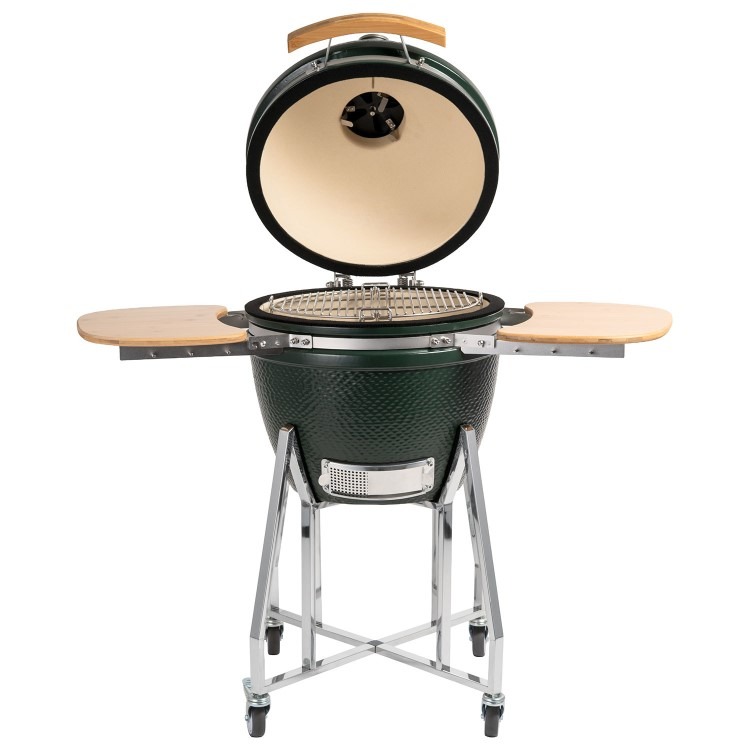 Boss Grill The Egg - 18 Inch Ceramic Kamado Style Charcoal Egg BBQ Grill - Green - Image 2