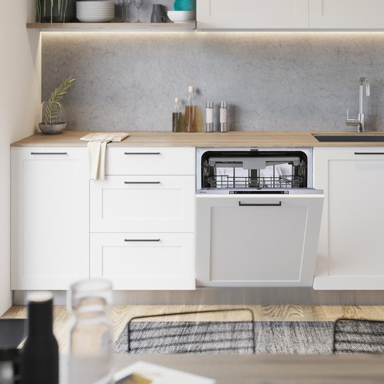 Hisense Hi4 Integrated Dishwasher - Silver - D-Rated, Silver control panel - Image 2