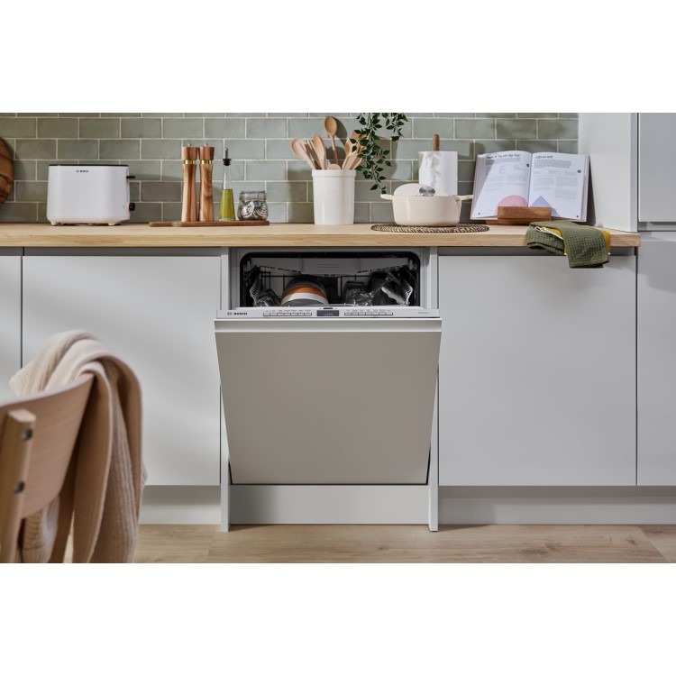 Bosch Series 6 Integrated Dishwasher - Smart Wi-Fi, B-Rated, Silver control panel - Image 2