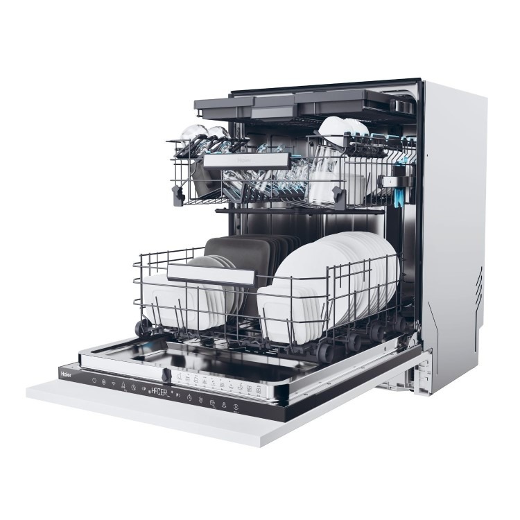Haier Washlens Plus Series 2 Integrated Dishwasher - Smart Wi-Fi, B-Rated, White control panel - Image 4