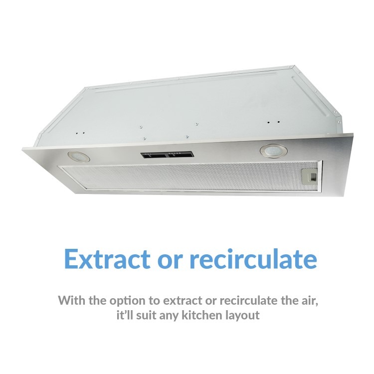 electriQ 90cm Canopy Cooker Hood - Stainless Steel - Image 4