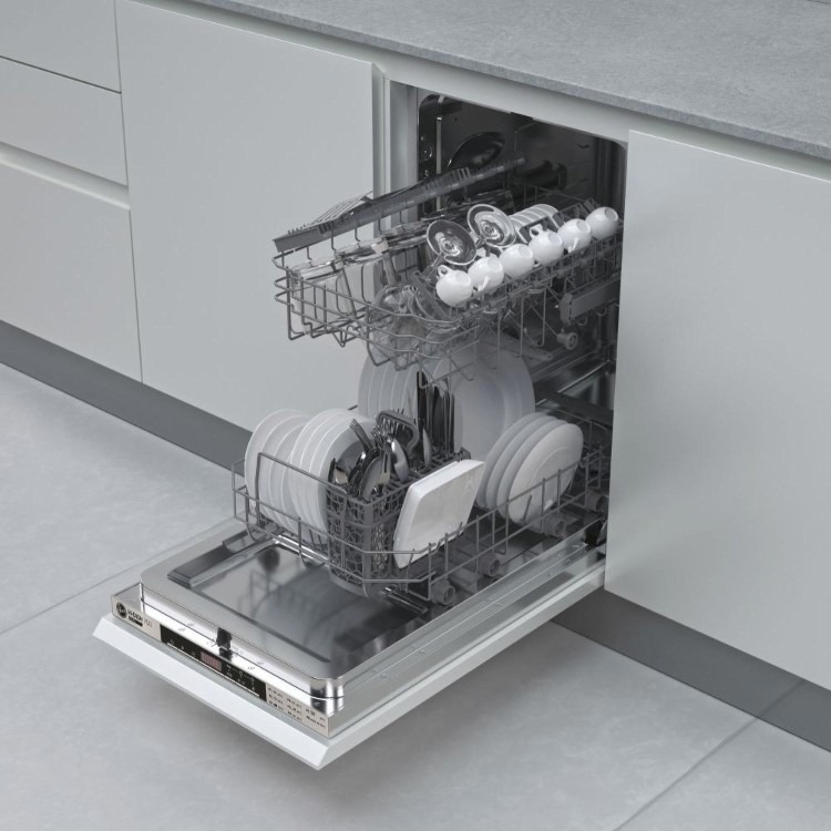 Hoover H-Dish Integrated Slimline Dishwasher - Silver control panel - Image 4