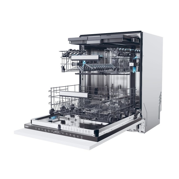 Haier Washlens Series 6 Integrated Dishwasher - Smart Wi-Fi, B-Rated, Black control panel - Image 5