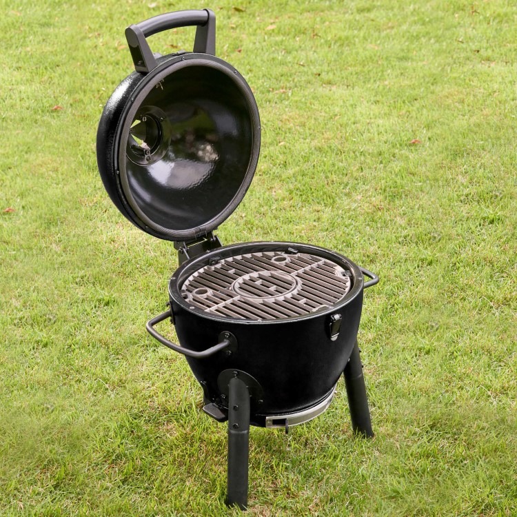 Char-Griller Akorn Jr. Kamado Grill & Smoker BBQ - Black - Image 4