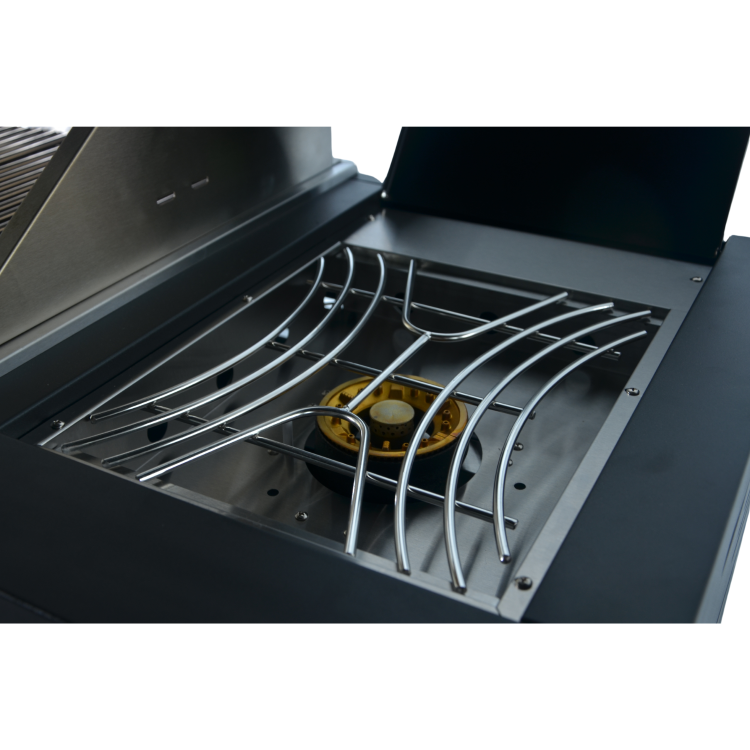 Monster Grill - Ultimate Outdoor Kitchen in Black - 6 Burner Gas BBQ Grill with Fridge and Sink - Image 3
