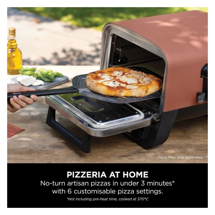 Ninja OO101UK Ninja Woodfire Outdoor Oven Artisan Pizza Maker and BBQ Smoker - Terracotta/Steel - Image 4