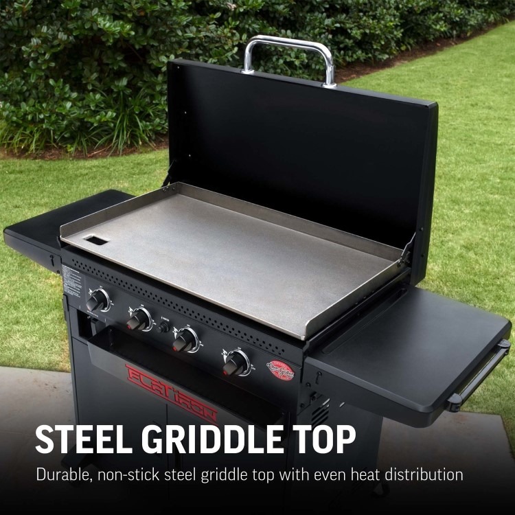 Char-Griller 4 Burner Flat Iron Premium Gas Griddle - Image 8