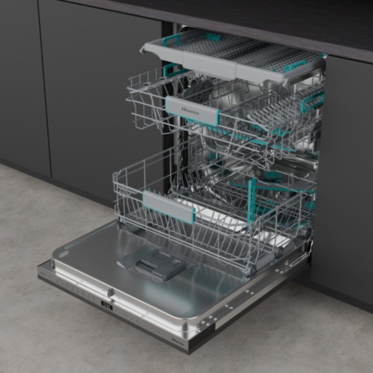 Hisense Hi6 Integrated Dishwasher - Auto Dry, A-Rated, Silver control panel - Image 5