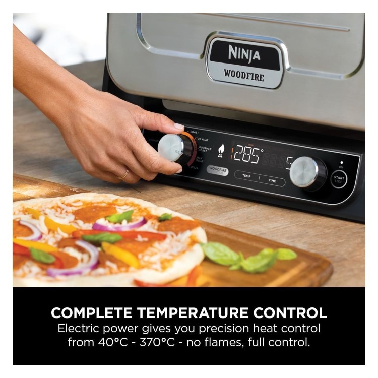 Ninja OO101UK Ninja Woodfire Outdoor Oven Artisan Pizza Maker and BBQ Smoker - Terracotta/Steel - Image 5