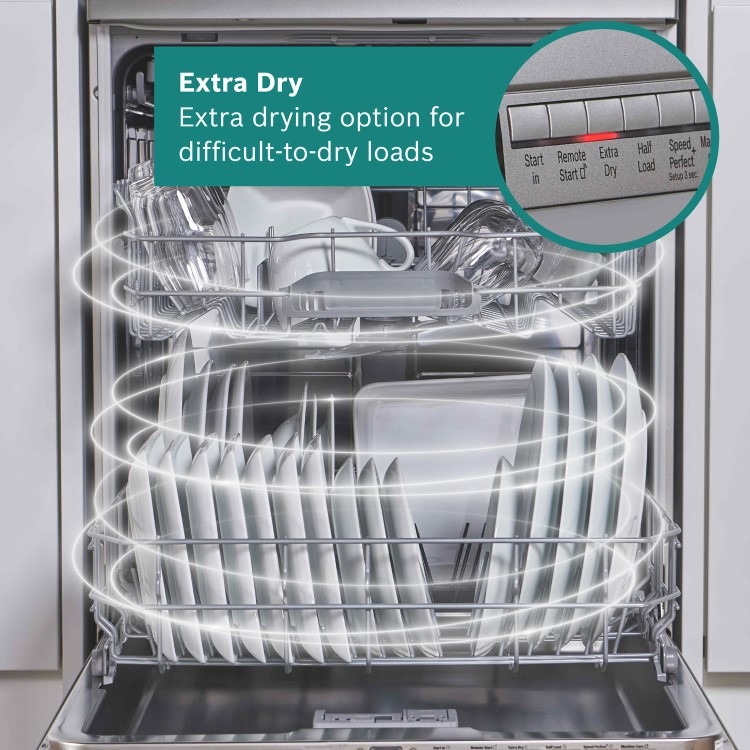 Bosch Series 6 Integrated Dishwasher - Smart Wi-Fi, B-Rated, Silver control panel - Image 5