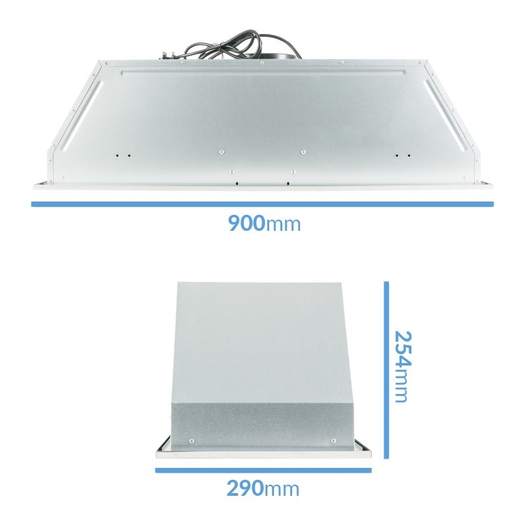 electriQ 90cm Canopy Cooker Hood - Stainless Steel - Image 7