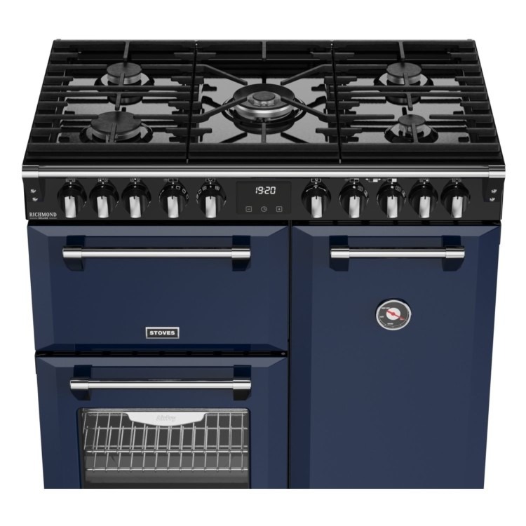 Stoves Richmond DX 90cm Dual Fuel Range Cooker - Midnight Blue - Image 3