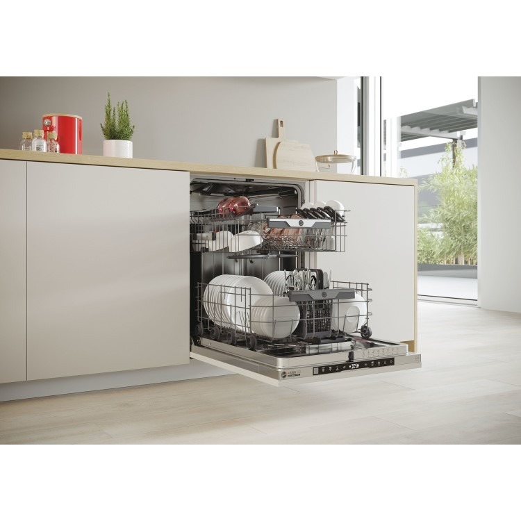 Hoover H-DISH 500 Integrated Dishwasher - Smart Wi-Fi C-Rated Silver control panel - Image 7