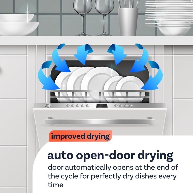 Smeg Integrated Dishwasher - Self-Cleaning D-Rated Black control panel - Image 7