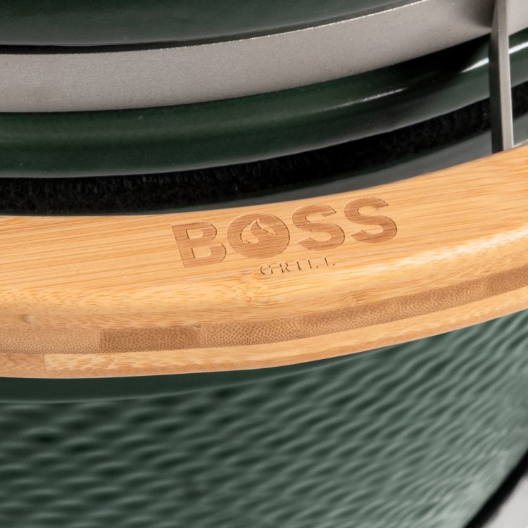 Boss Grill The Egg - 18 Inch Ceramic Kamado Style Charcoal Egg BBQ Grill - Green - Image 7