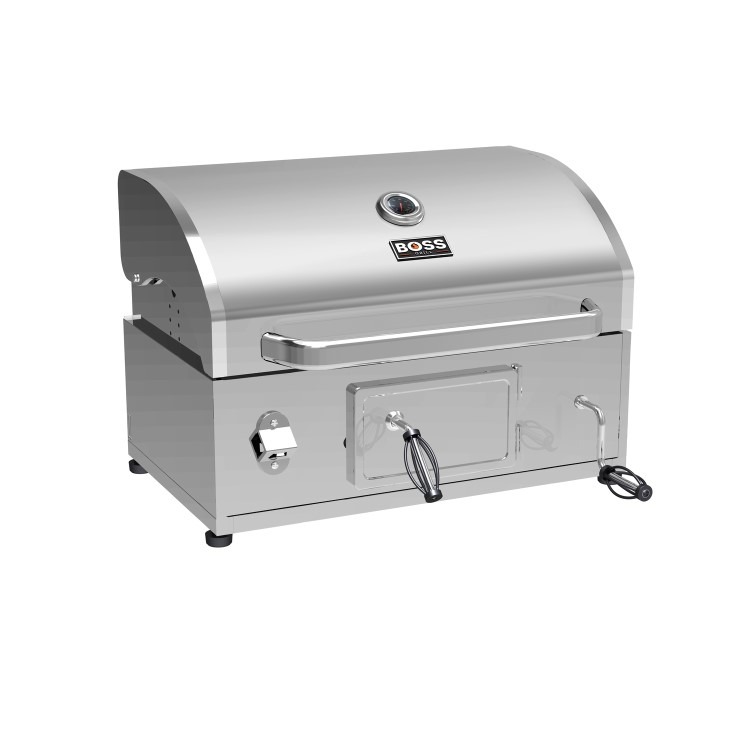Boss Grill All Star Pro Modular Dual Fuel Outdoor Kitchen - Built-In Gas & Charcoal BBQ with Fridge - Black - Image 9