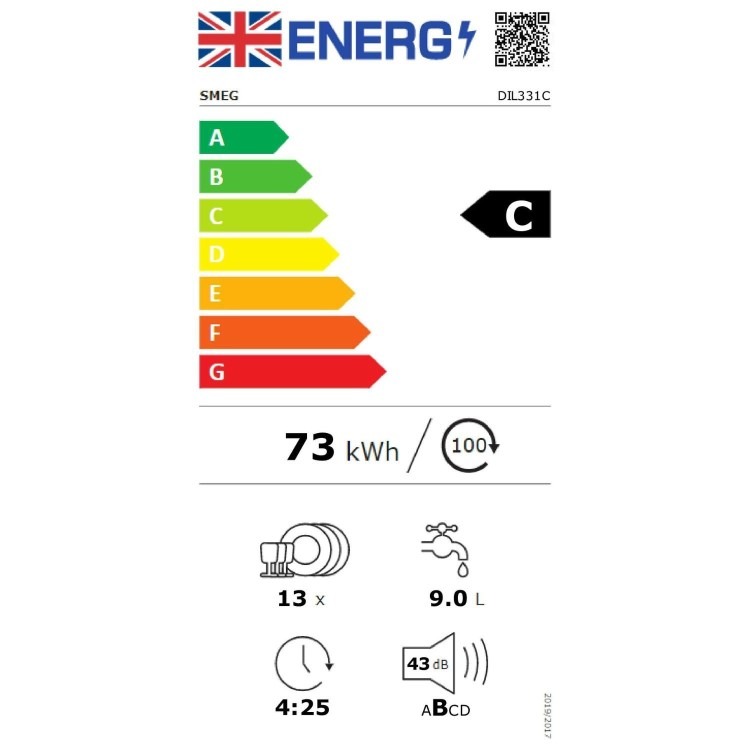 Smeg Integrated Dishwasher - Dry Assist+ C-Rated Black Control Panel - Image 9