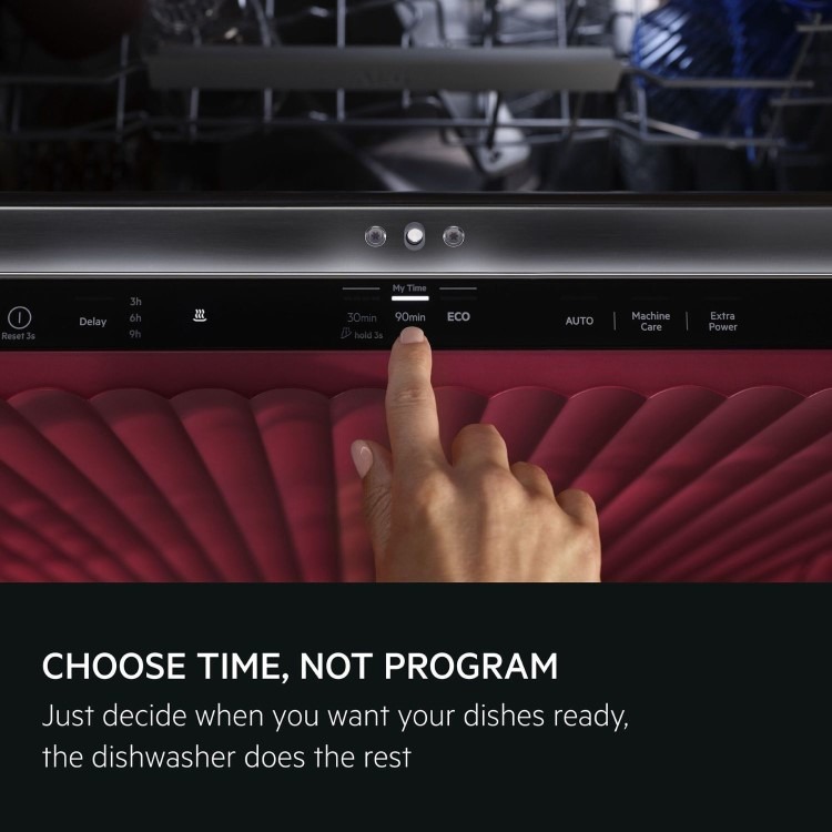 AEG 5000 AirDry Integrated Dishwasher - Black control panel C-rated - Image 10