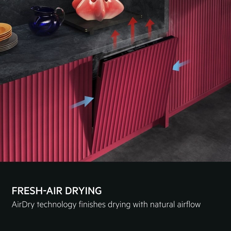 AEG 5000 AirDry Integrated Dishwasher - Black control panel C-rated - Image 12
