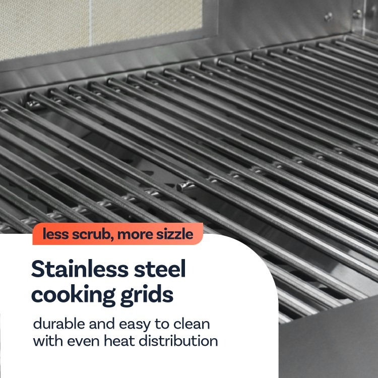 Monster Grill 4 Burner Built-In Gas BBQ - Stainless Steel - Image 10