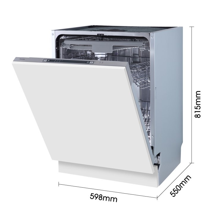Hisense Hi4 Integrated Dishwasher - Silver - D-Rated, Silver control panel - Image 12