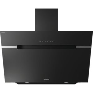 Hotpoint 90cm Angled Chimney Cooker Hood - Black