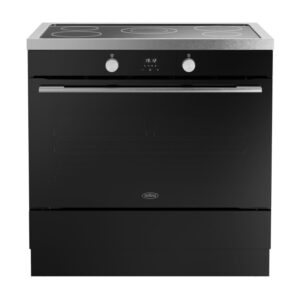 Belling Vision Single Cavity 90cm Electric Range Cooker - Black & Silver Steel