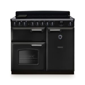 Rangemaster Classic Deluxe 100cm Induction Range Cooker - Charcoal Black & Chrome