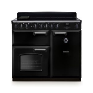 Rangemaster Classic Deluxe 100cm Induction Range Cooker - Gloss Black & Chrome