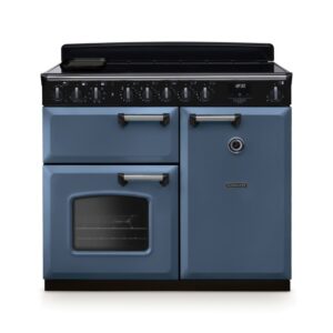 Rangemaster Classic Deluxe 100cm Induction Range Cooker - Stone Blue & Chrome