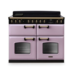 Rangemaster Classic Deluxe 110cm Base Cavity Induction Range Cooker - Heather & Brass