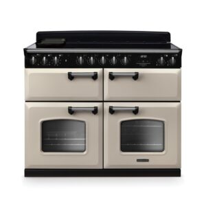 Rangemaster Classic Deluxe 110cm Base Cavity Induction Range Cooker - Pale Cream & Chrome