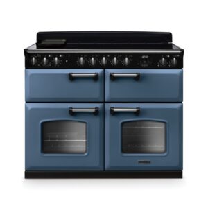 Rangemaster Classic Deluxe 110cm Base Cavity Induction Range Cooker - Stone Blue & Chrome
