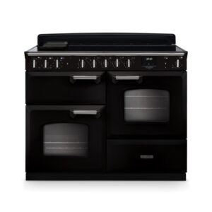 Rangemaster Classic Deluxe 110cm Induction Range Cooker - Gloss Black & Chrome