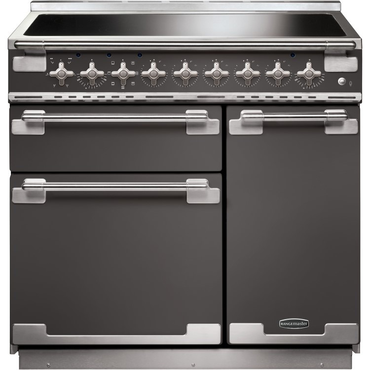 Rangemaster Elise 90cm Electric Range Cooker with Induction Hob - Slate Grey