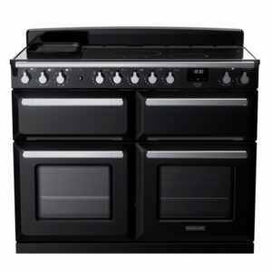 Rangemaster Estel Deluxe 110cm Induction Range Cooker - Gloss Black + Chrome
