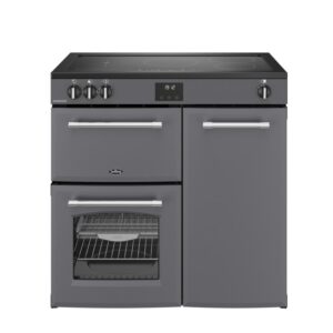 Belling Farmhouse 90cm Electric Induction Range Cooker - Grey