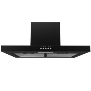 electriQ 60cm Slimline Chimney Hood - Black