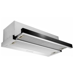 electriQ 90cm Telescopic Canopy Cooker Hood – Stainless Steel