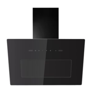 electriQ 60cm Angled Hood with Hob to Hood Connection - Black